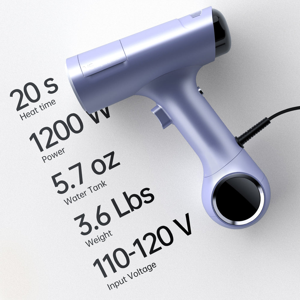 Morus V6 Vacuum Garment Steamer,Vacuum Sution Ironing Technology,1200W Steamer for clothes, Portable & Compact Handheld Design, 20-Second Heat up